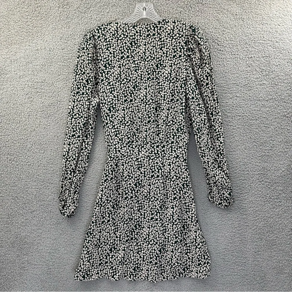 NWT Free People Kinsley Wrap Dress Pine Needle Combo Floral Green Mini Women's 6